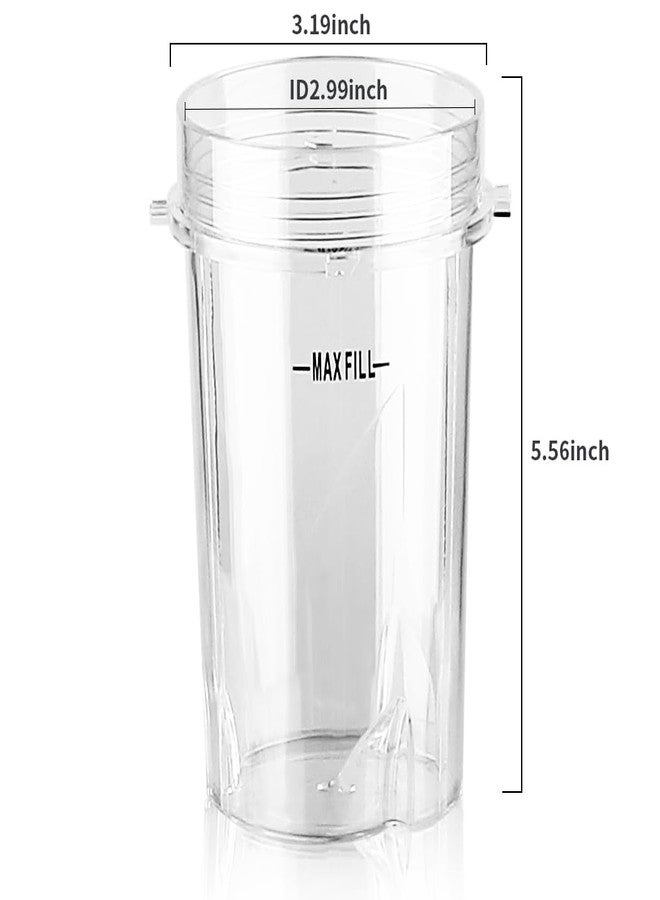 Anbige Replacement Parts 2pcs 12oz Cups with Lids, Compatible with Ninja BL770 BL660 BL810 QB3000 All Pro 4 Tabs Blenders - Image 3